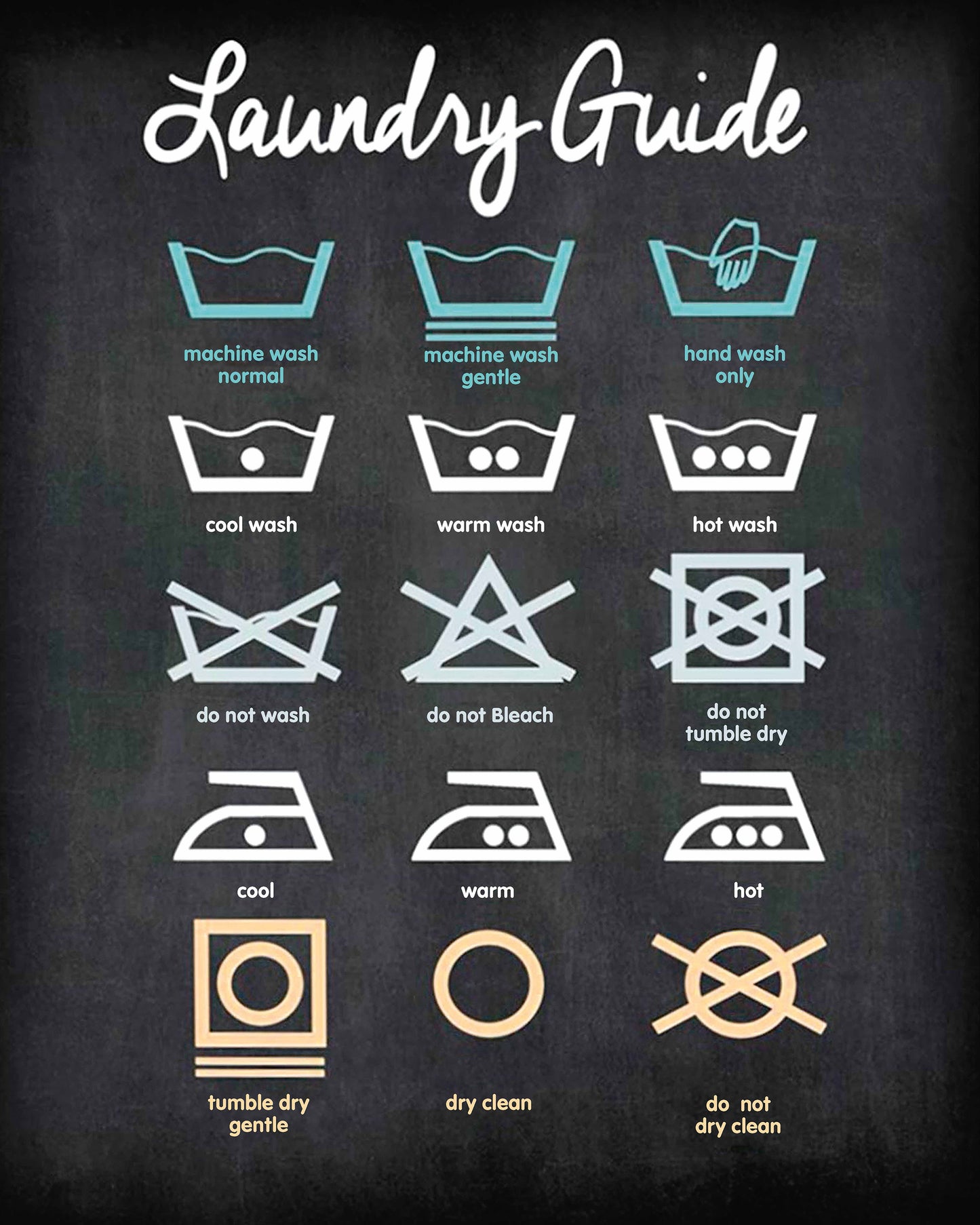 Laundry Guide - Black