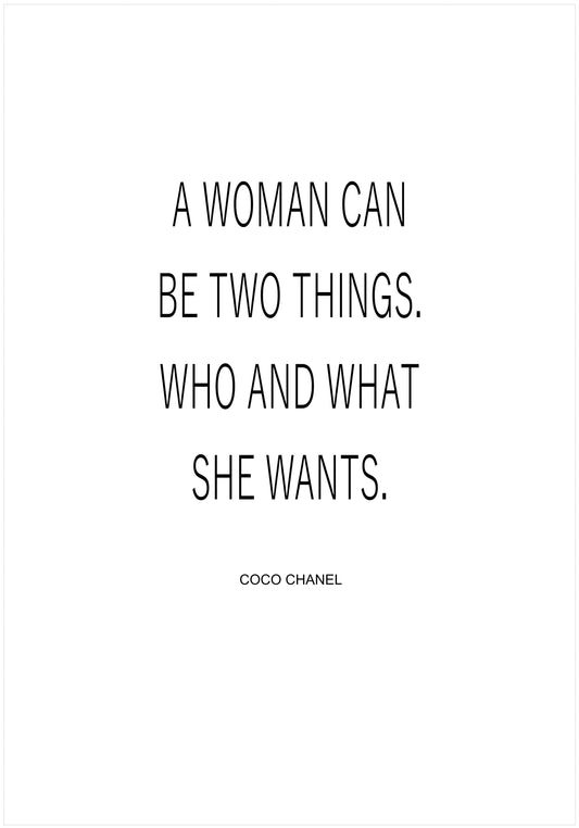 Who and What She Wants