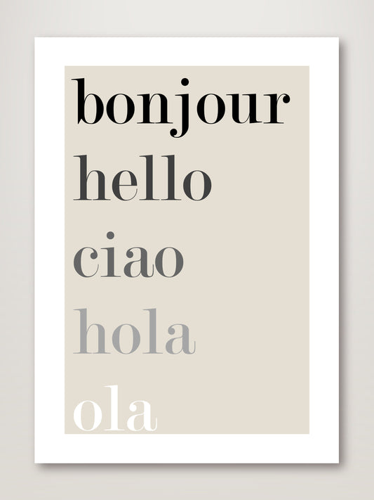 Bonjour, Hello