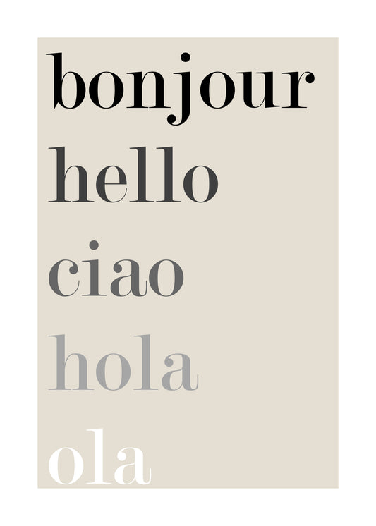 Bonjour, Hello