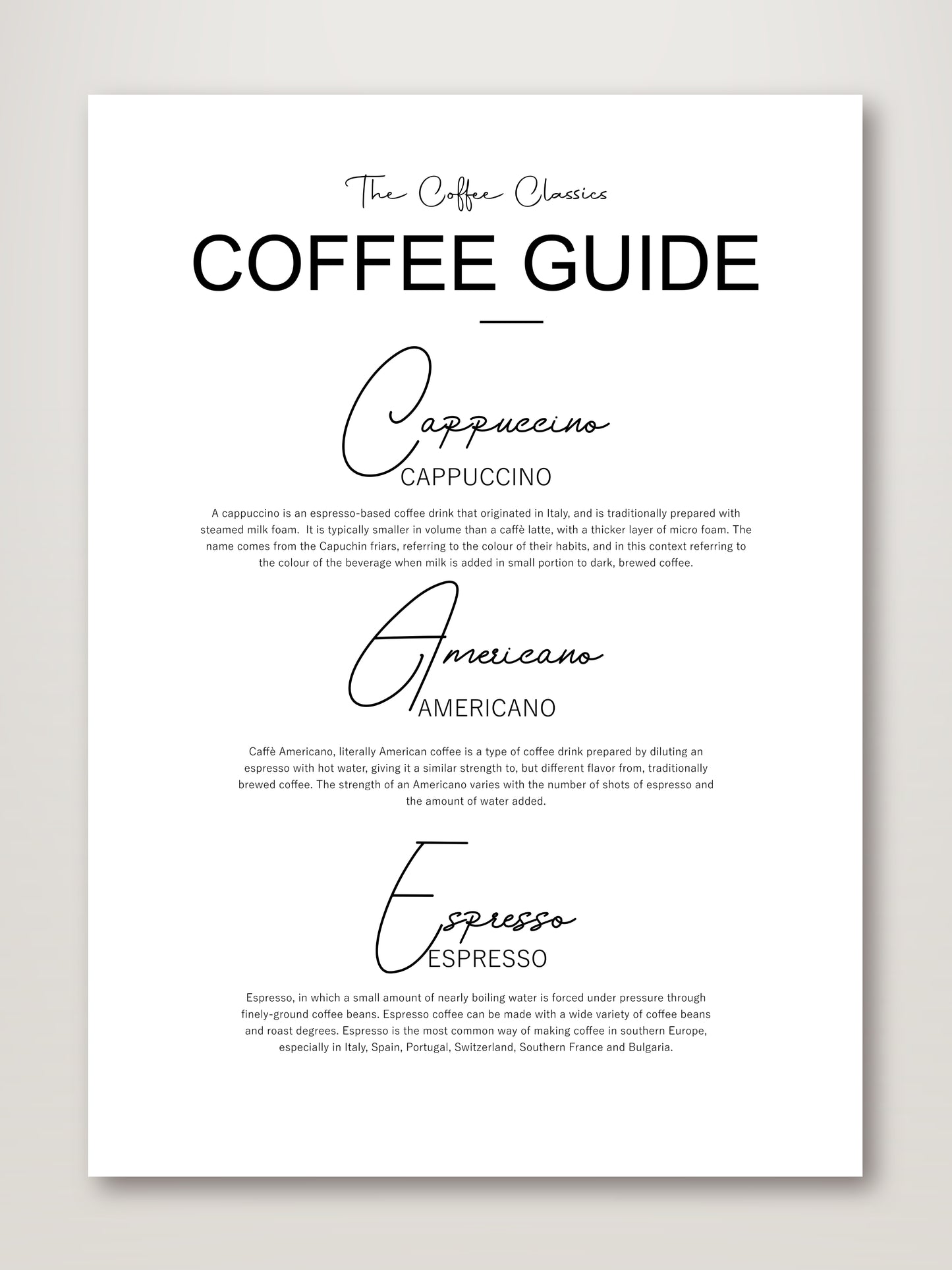 The Coffee Classics