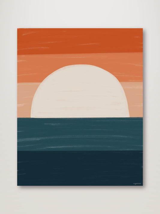 Teal Orange Sunset