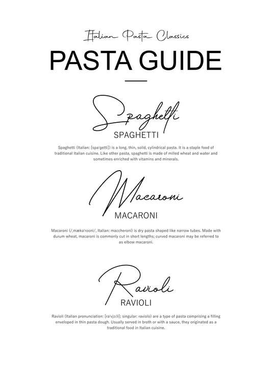 Italian Pasta Types