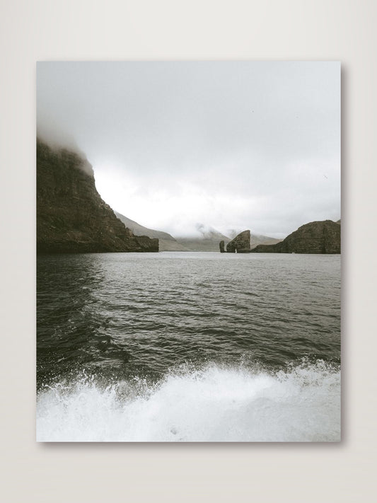 Moody Landscape with Crashing Waves