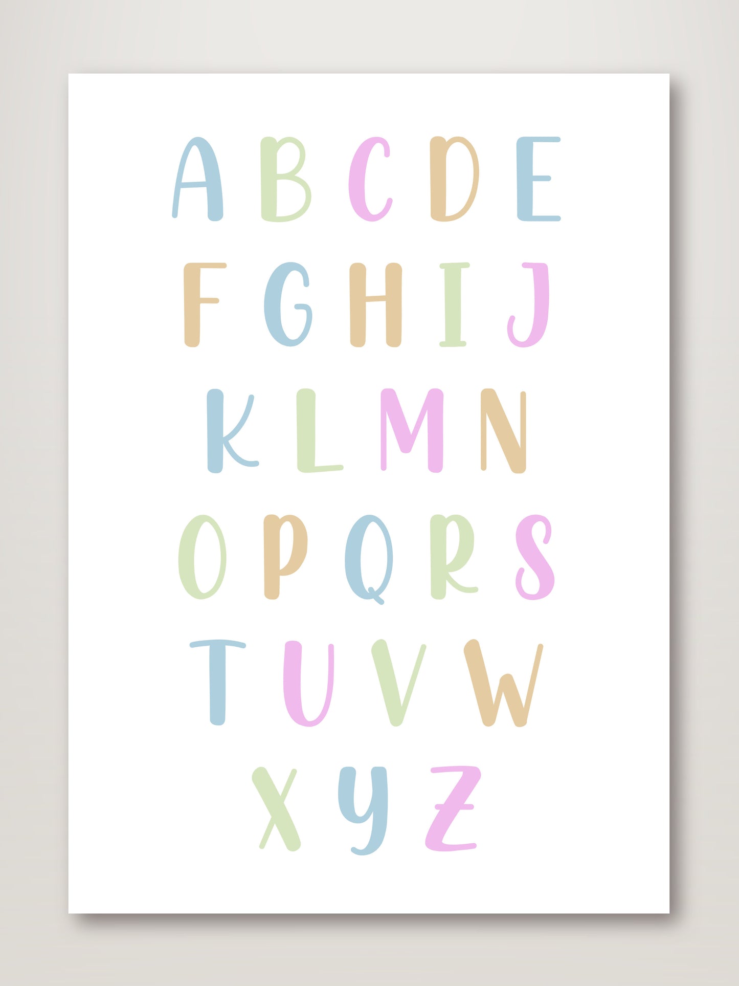 Pastel Alphabet