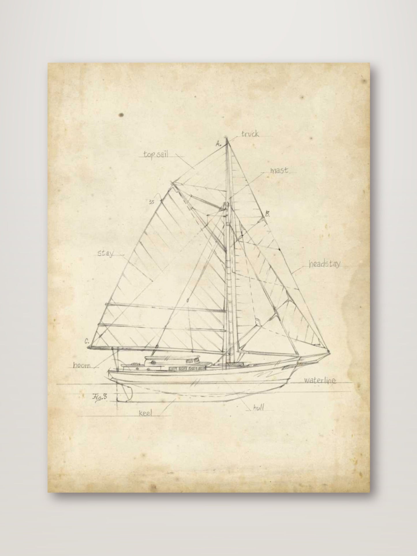 Sailboat Blueprint III