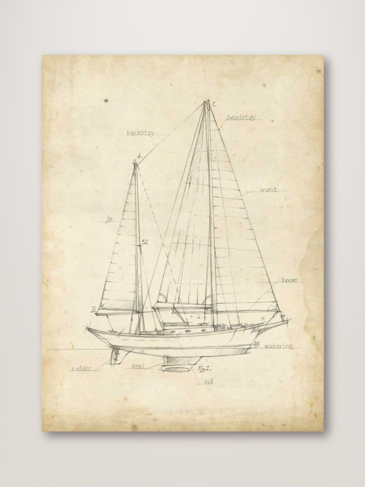 Sailboat Blueprint VI