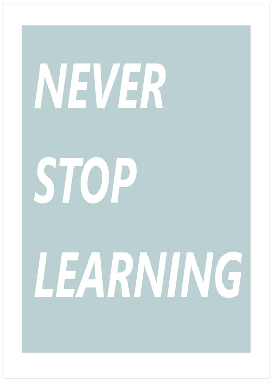 Never Stop Learning