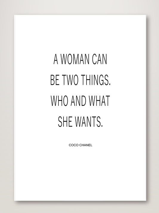 Who and What She Wants