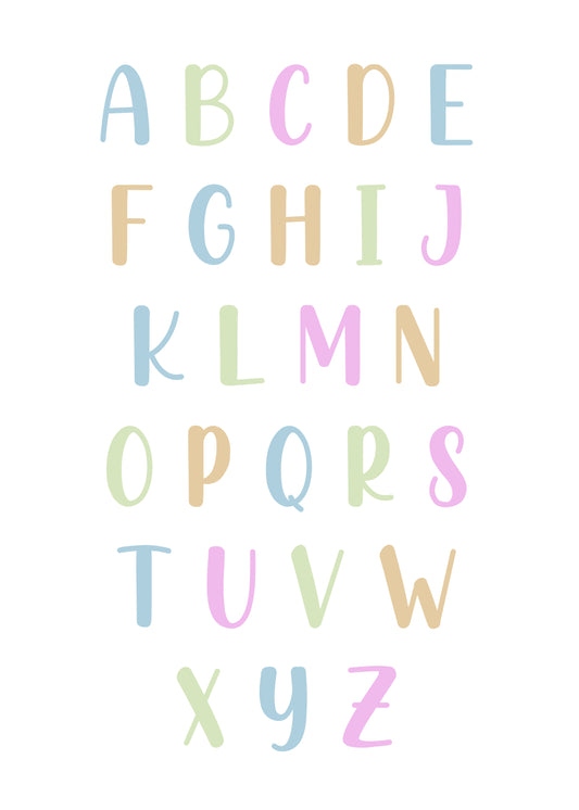 Pastel Alphabet